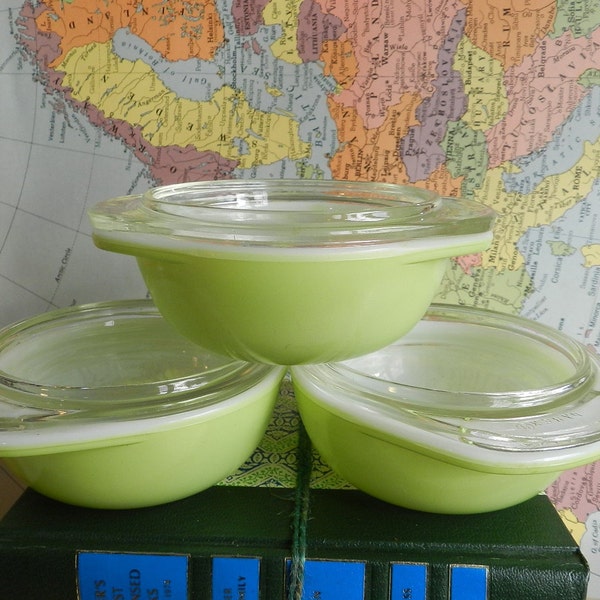 One LIME GREEN PYREX Food Storage/ 8 0z./Sold Separately/2 Available