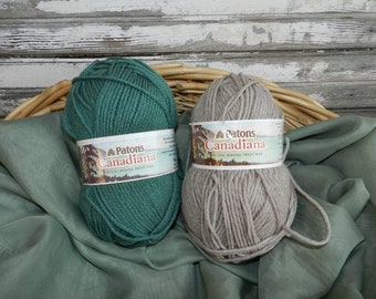PATONS CANADIANA Yarn / Tan- Col 304 Lot 246 247 yds. 3.5 oz./ - Acrylic Non-Allergenic Discontinued/GREEN Sold