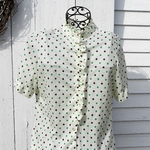 WOMEN&#39;S BLOUSE/ Polka Dot/ Medium