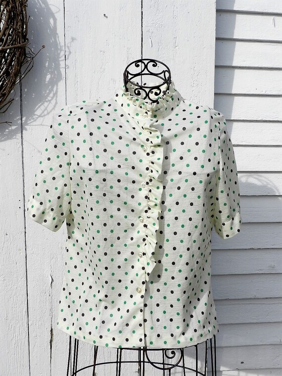 sanctuary polka dot blouse