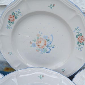 4 PC SeT TiENSHAN ST0NEWARE/R0SETTE FLEUR PATTERN
