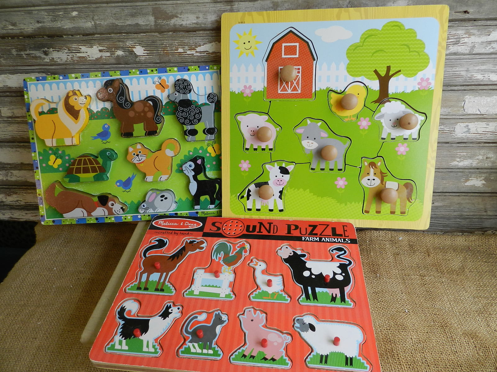 Easy grab wooden puzzles on sale