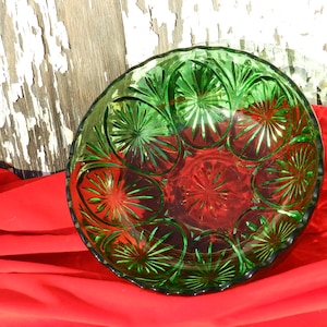 EMERALD GREEN PRESSED Glass/Anchor Hocking/ 8&quot;