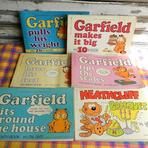 GARFILED BOEKEN/KIES uit Heathcliff Banquet, Books-7,8,10,26.