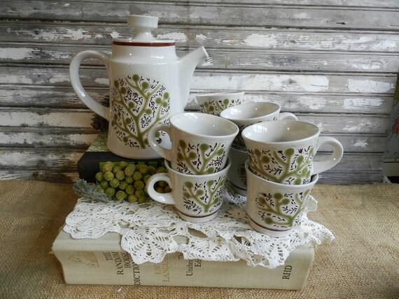 Gorgeous NORITAKE PRIMASTONE TEASET/8328 Green Tree/9 Piece - Etsy