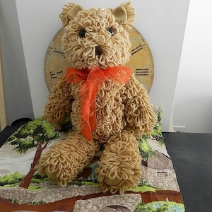 LOOPY BEAR/Handmade/BED Decor/Not A Toy