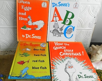 Elige entre 3 libros de DR. SEUSS/Tapa dura/Vintage