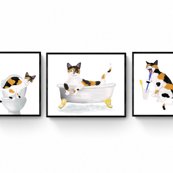 Cat Bathroom Etsy
