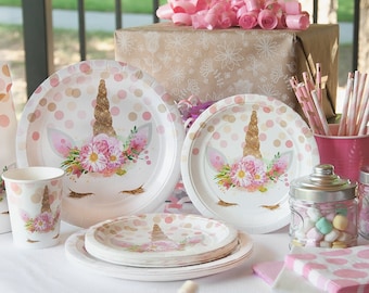 pink paper plates etsy