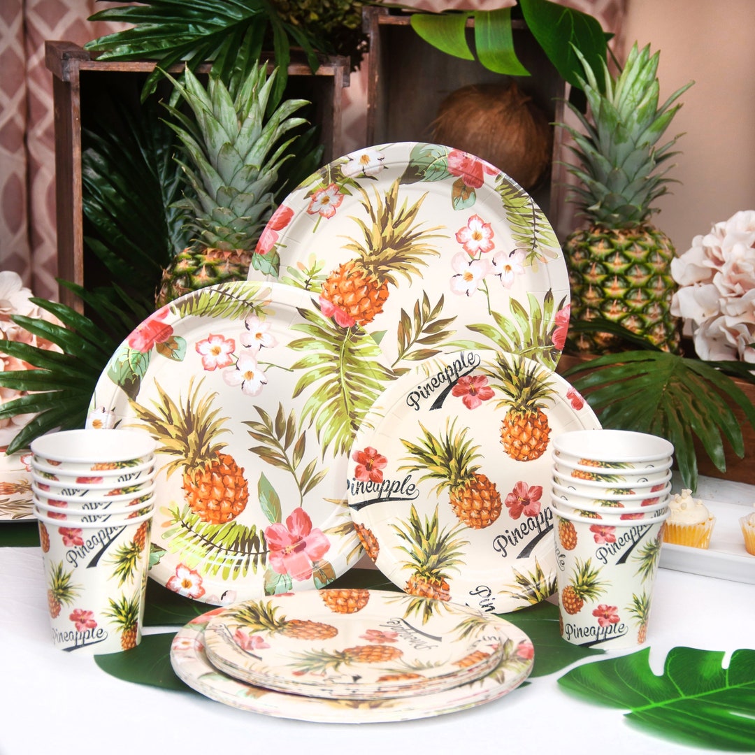 Hawaiian Luau Party Supplies, Hawaiian Tropical Decor, Cake Plates