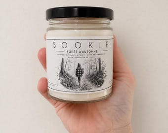 Chandelle Forêt d’automne | Bougie automnale en cire de soya | Chandelle parfumée faite à la main au Québec