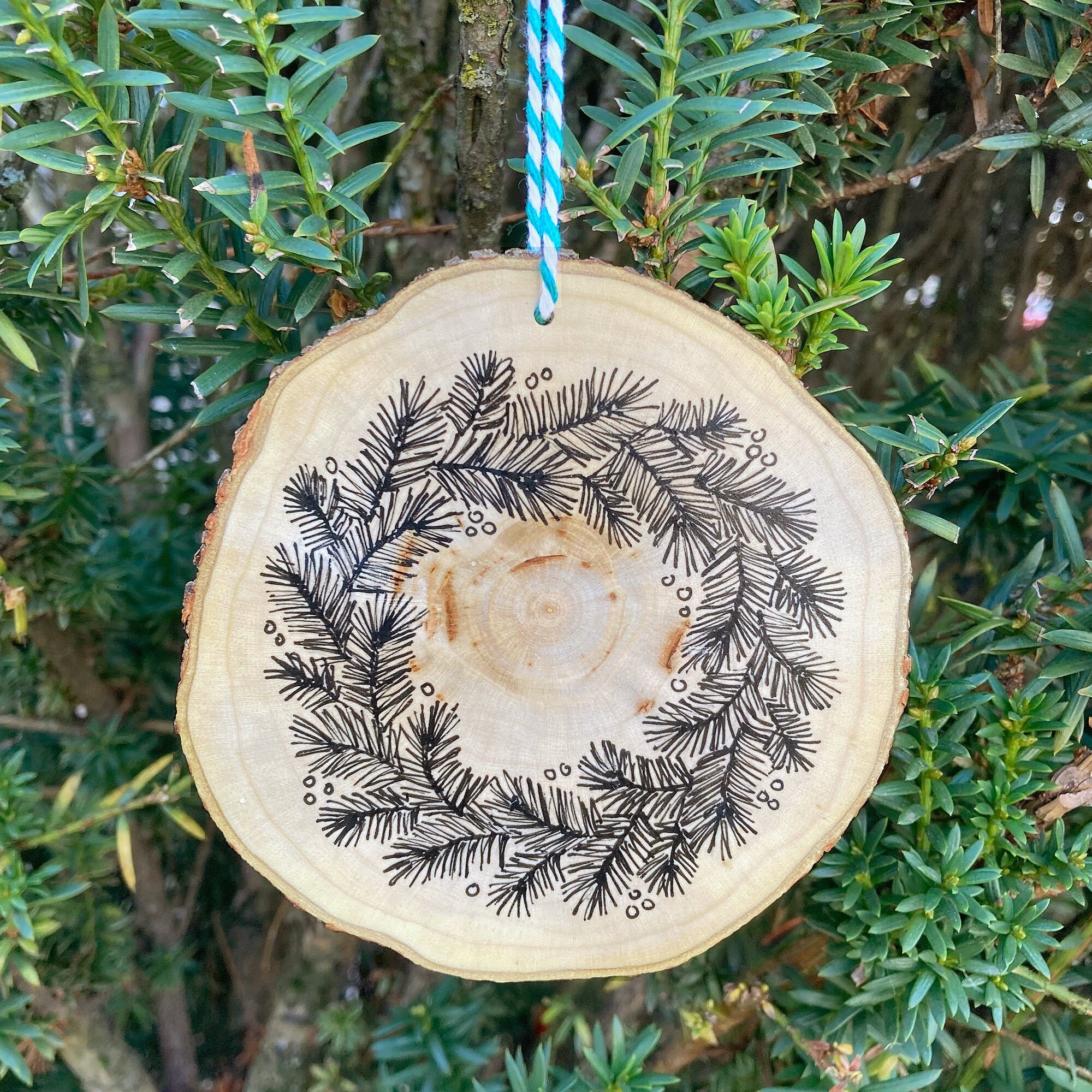 Wood Slice Ornament Christmas Tree Ornaments Handmade Etsy New Zealand