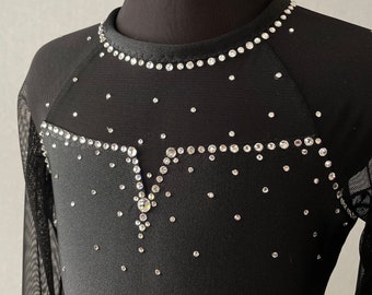 black rhinestone dress long Black Rhinestone V-Plunge Mermaid Evening Gown