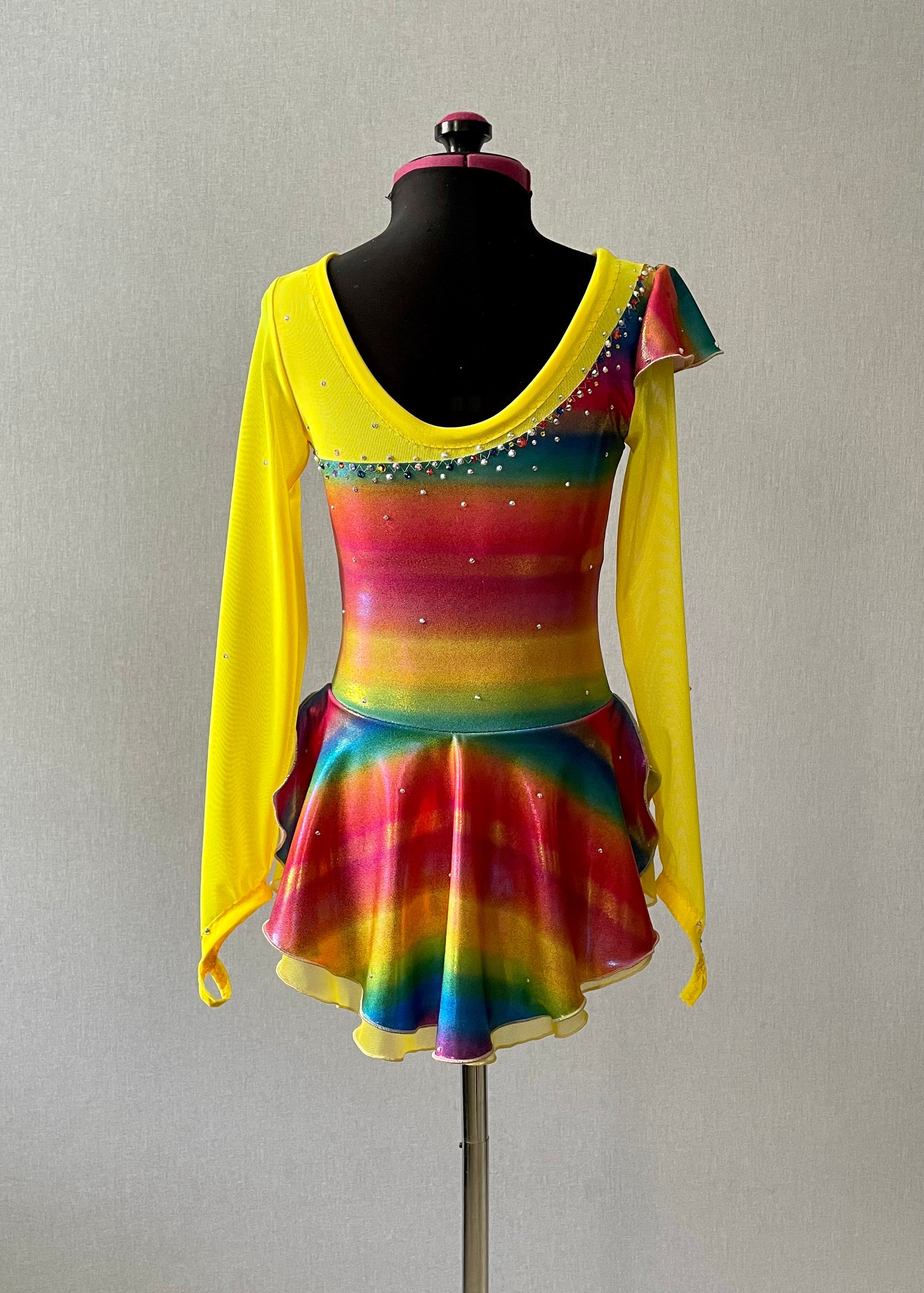 Rainbow Figure Skating Dress Size 8 Etsy
