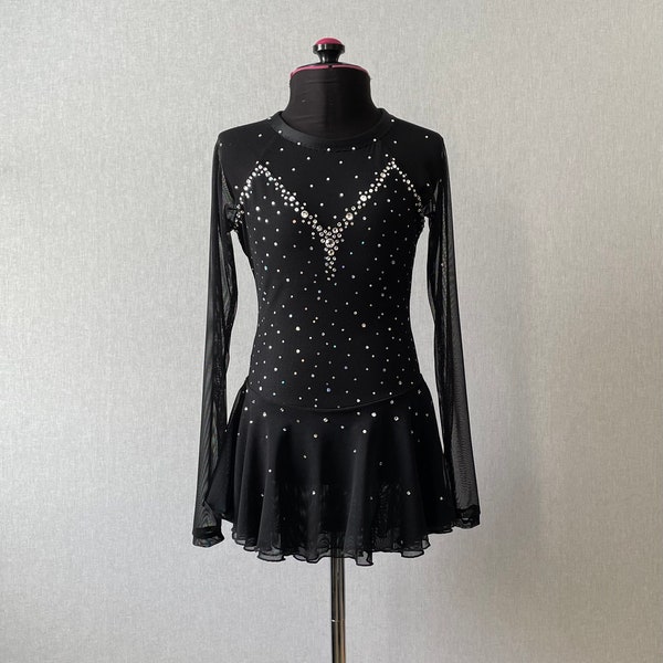 Black Figure Skating Dress Girls Size 12/14