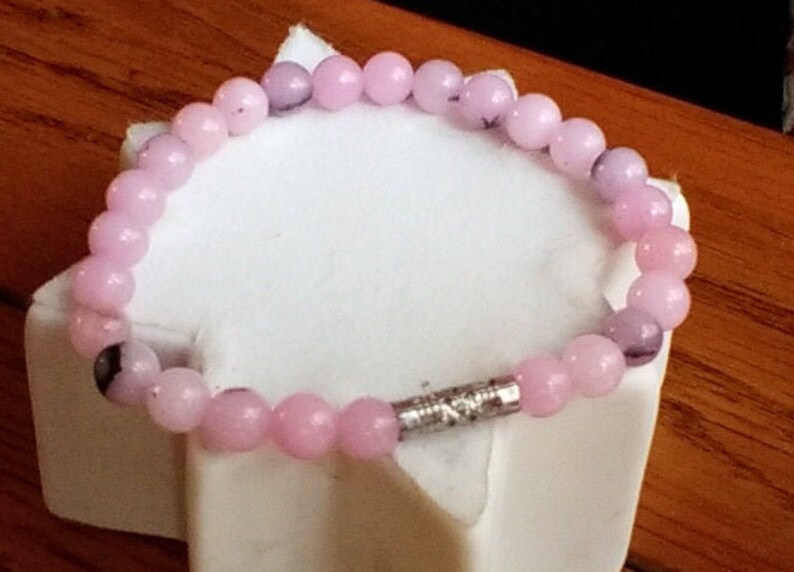 Spiritual Awareness 6mm Healing Beads Cherry Blossom Jasper Bracelet Meditation Mala Energising Improves Concentration Girlfriend Gift