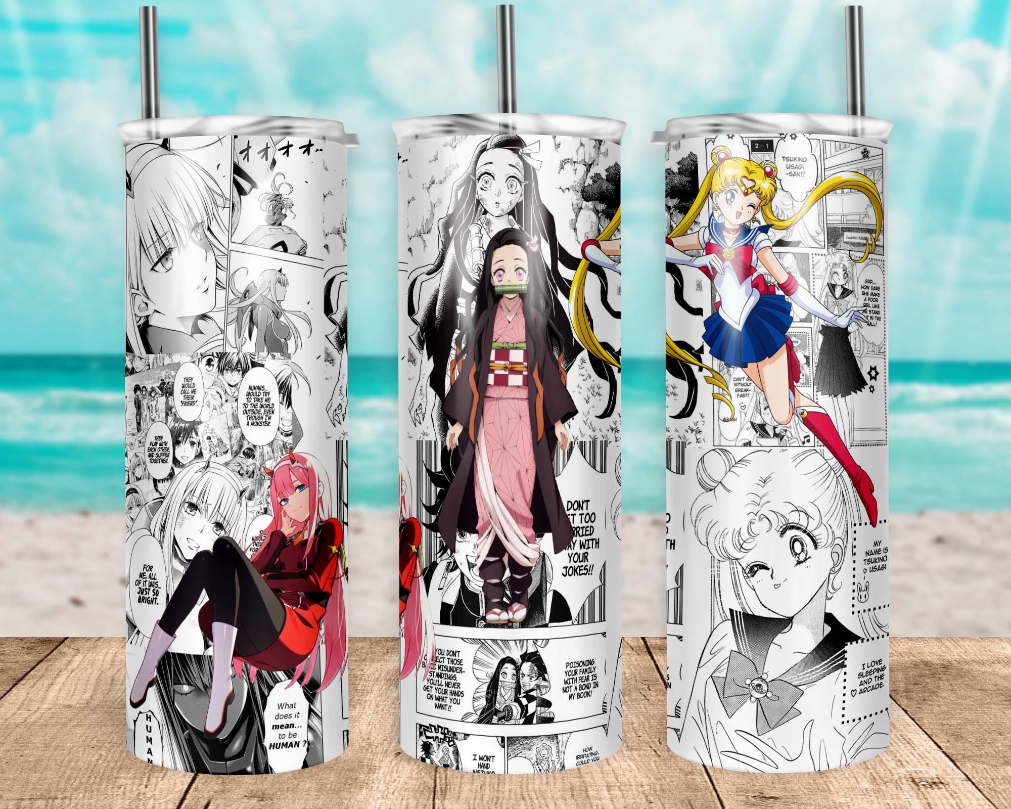 Premium anime thermos cup For Heat And Cold Preservation 