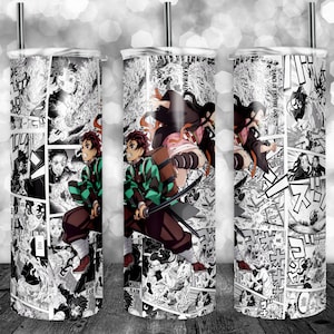 Anime Sibling Teamwork, 20oz skinny tumbler, for hot and cold drinks