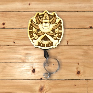 Anime The Sunny Wooden Retractable Badge Reel