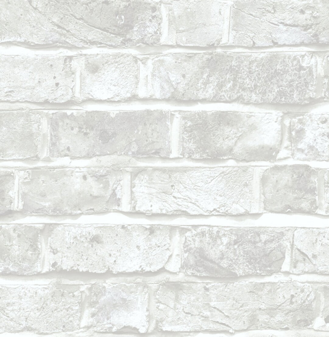 White Brick Peel Stick Wallpaper Gray Stone Kitchen Backsplash Bathroom