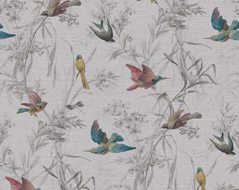 Colorful Soaring Birds Peel and Stick Wallpaper Greenguard Gold Ink Eco Safe Kid Friendly Water Resistant Stain Resistant Renter Ready