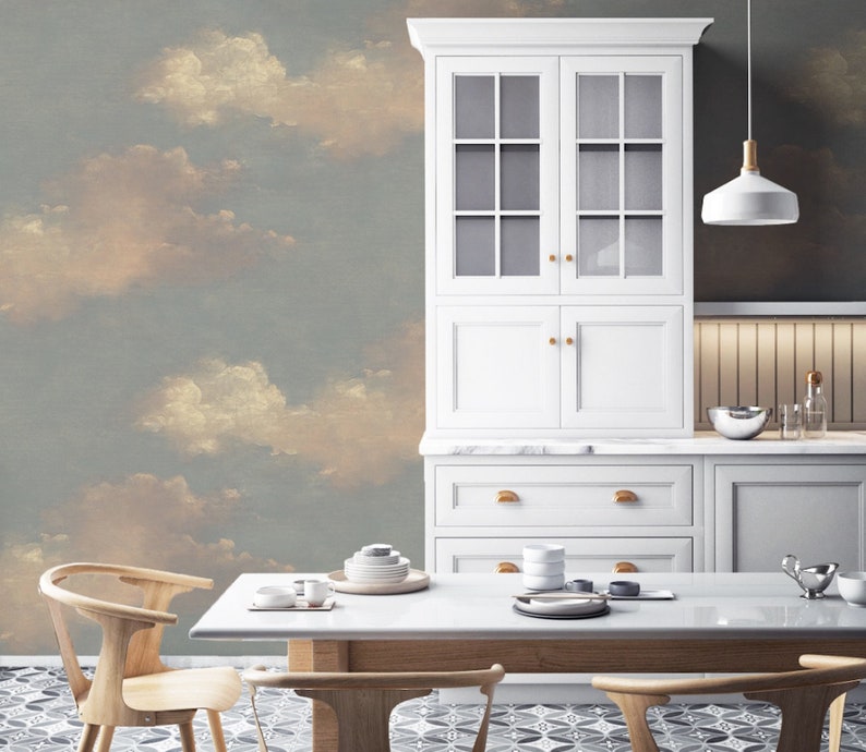 Blue Sky Peel and Stick Wallpaper Cloud Removable Waterproof Etsy