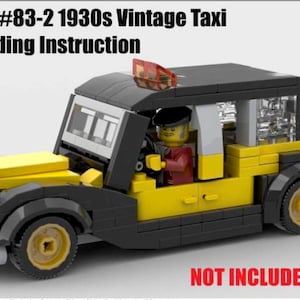 MOC #83-2 1930s Vintage Taxi Building Instruction ONLY