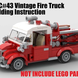 MOC #43 Vintage Firetruck Building INSTRUCTION ONLY