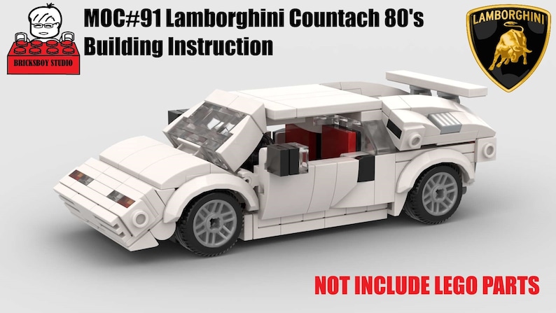 MOC #91 Lamborghini Countach Building Instruction ONLY - Etsy