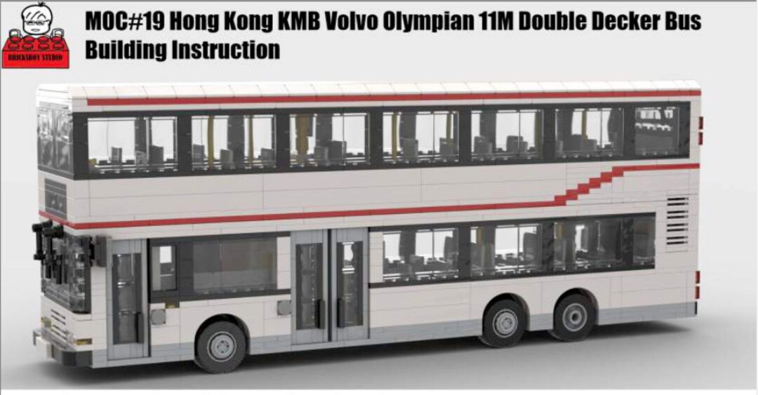 Buy MOC #19 Hong Kong KMB Volvo Olympian 11M Double Decker Bus