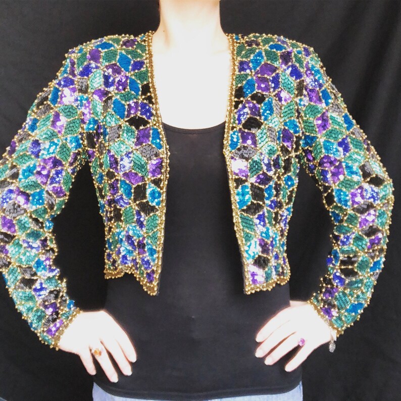 vintage sequin blazer