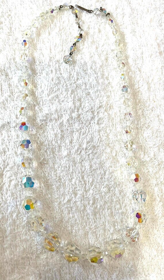 Vintage AB  AB Crystal Beaded  Choker, Bridal, Wedding View 2