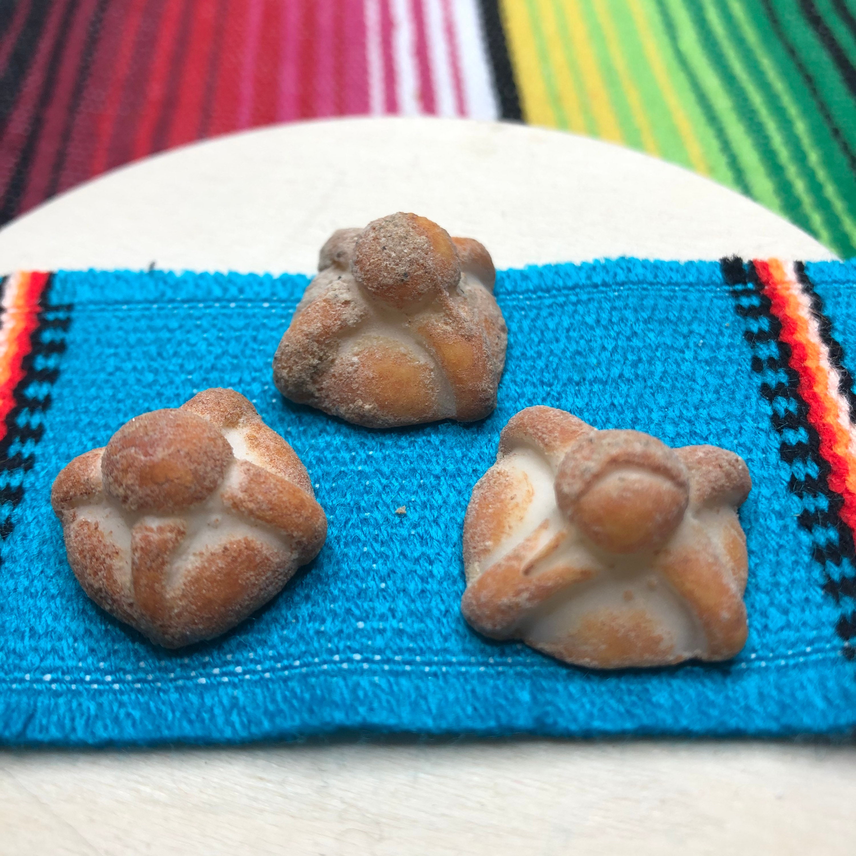 Miniature Mexican Food Pan de Muertos For Día de los Muertos Ofrenda