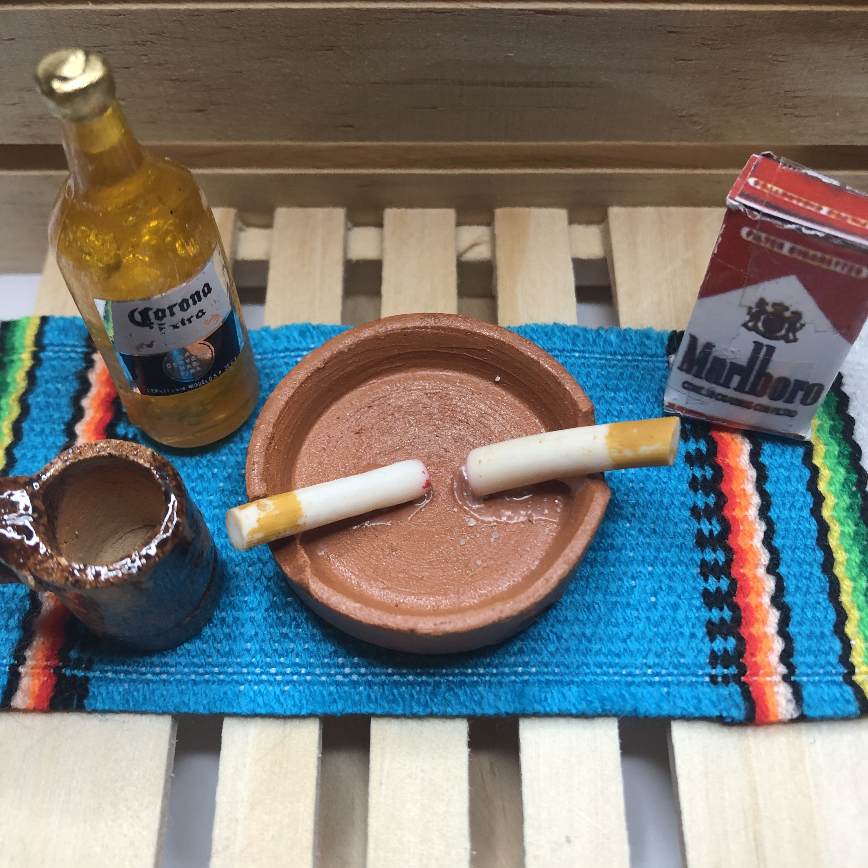 Miniature Mexican Tequila Bottle Cigarette Bottles Corona Caguama for Arts  and Crafts - SET of 5