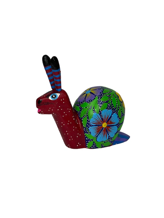 Snail Alebrije, Oaxaca Alebrije Wooden Hand Carved and Painted 8