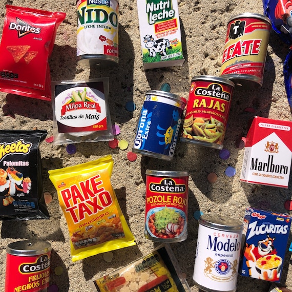 Imanes de refrigerador de mini marcas de comestibles mexicanos