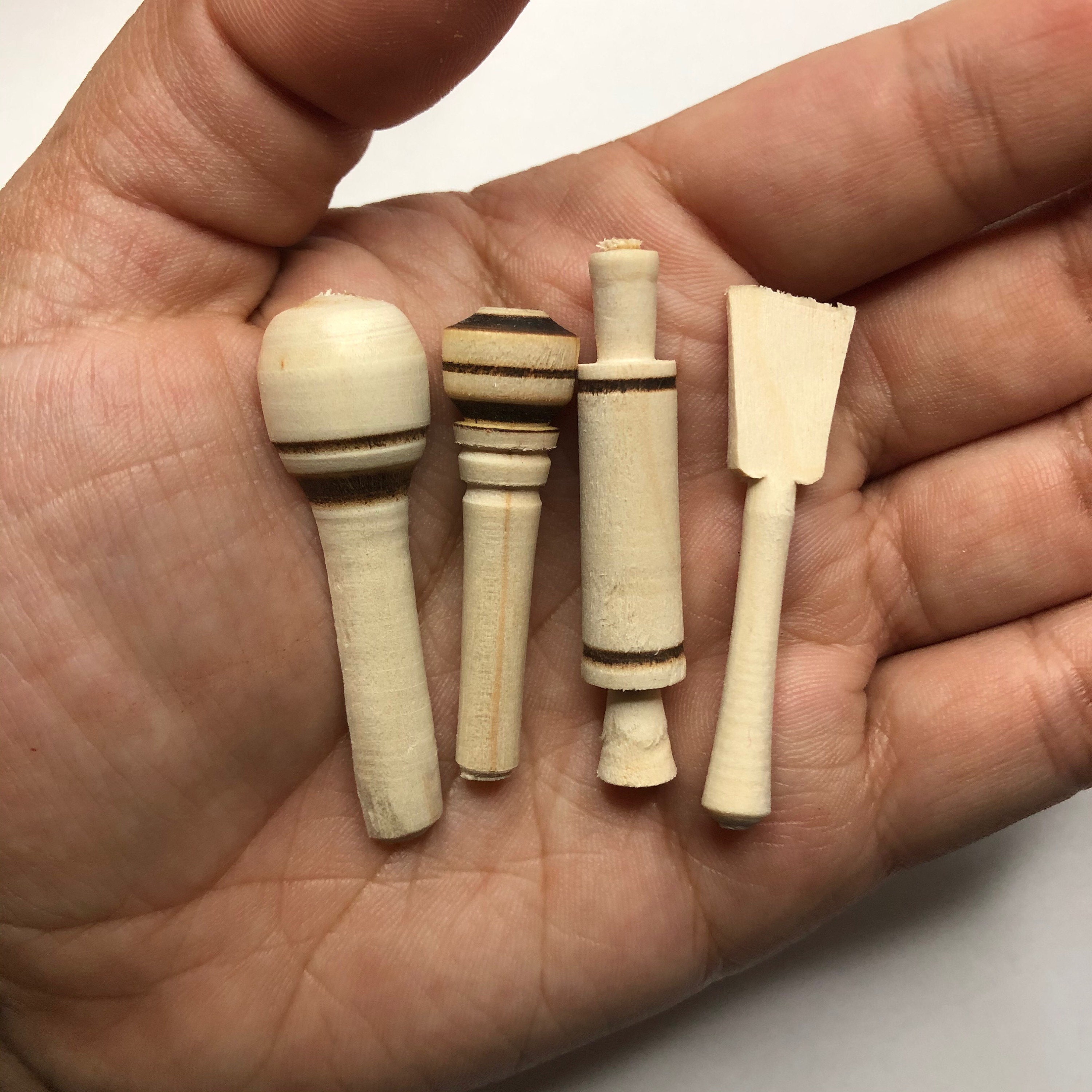 Miniature Mexican Cooking Utensils Molinillo Rolling Pin Wooden Spoons Bean Masher For Arts and