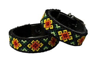 Mexican Huichol Artisanal Hand Made Pet Collars Wixarika - XSmall