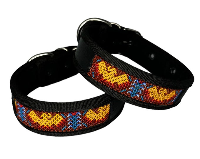 Featured listing image: Mexican Huichol Artisanal Hand Made Pet Collars Wixarika - Large