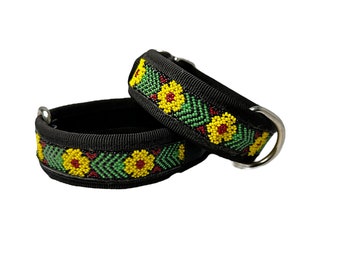 Mexican Huichol Artisanal Hand Made Pet Collars Wixarika - Medium