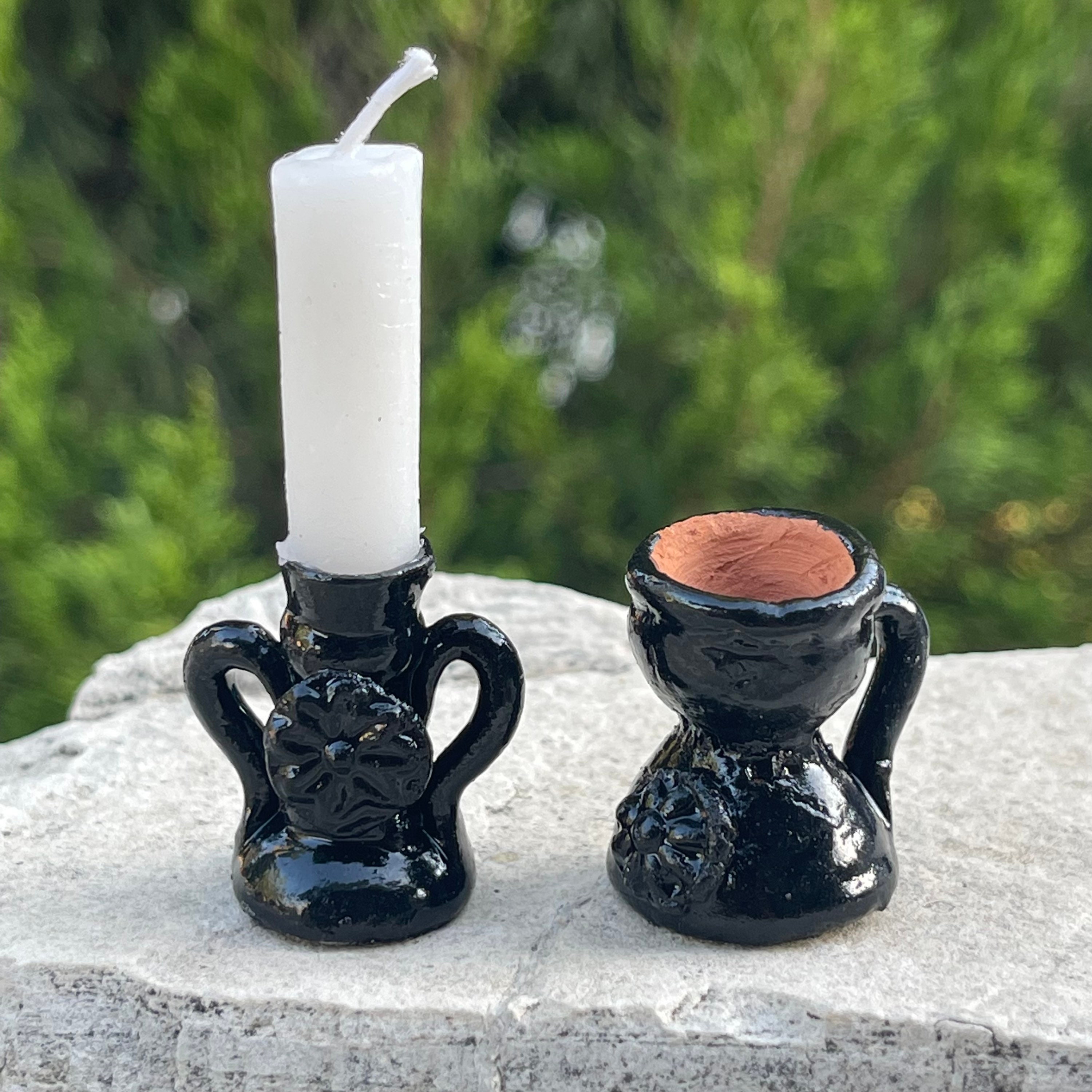 Miniature Candle Holder (popoxcomitl) Copalero Sahumador
