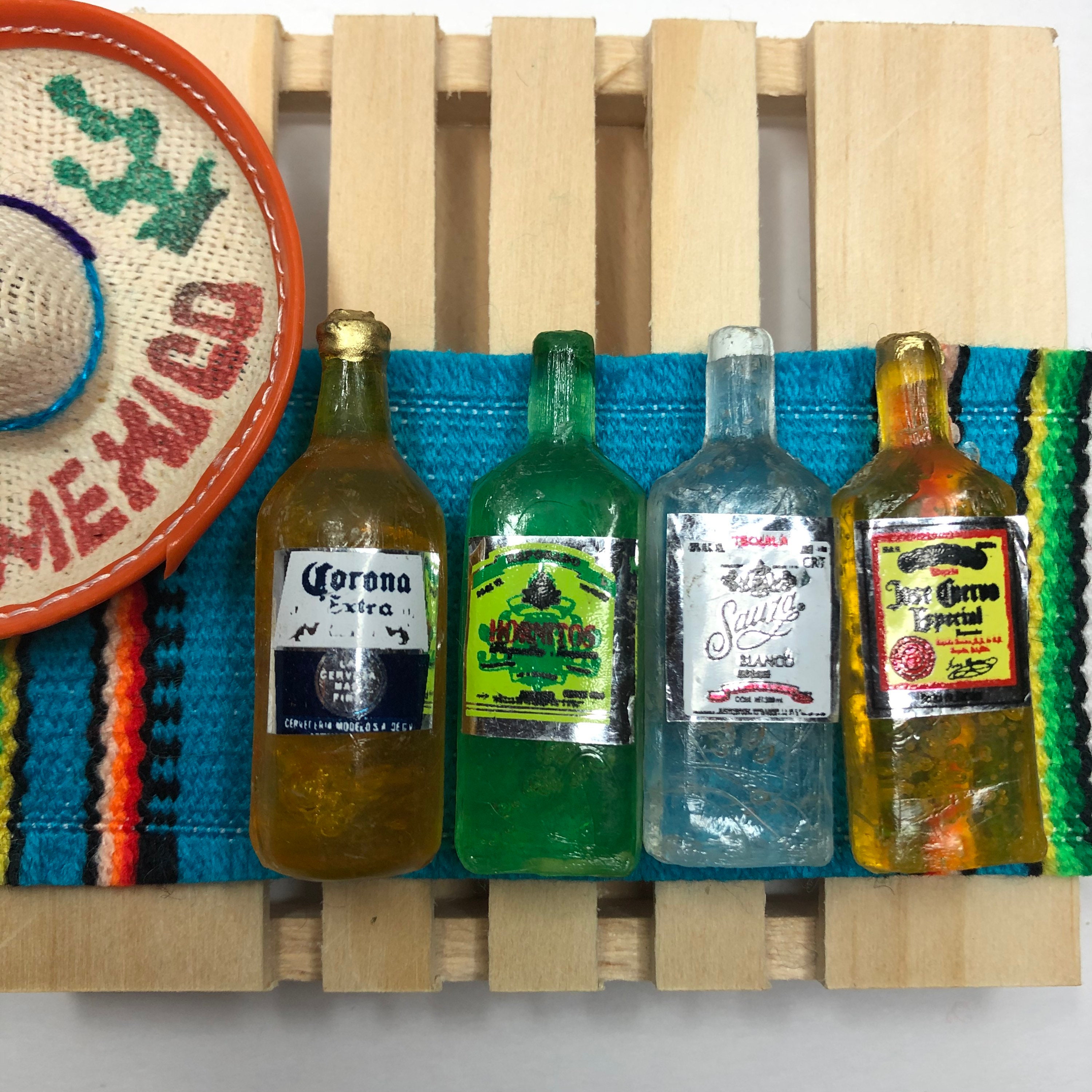 Miniature Mexican Tequila Bottles Corona Caguama For Arts and Crafts