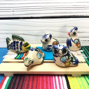 Miniature Mexican Mini Animals Ceramic Figures Decorations For Día de los Muertos Ofrenda Arts and Crafts - SOLD INDIVIDUALLY or SET