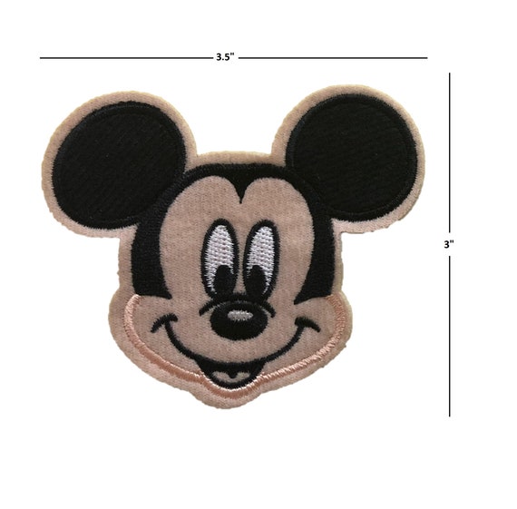 Mickey Minnie Face Patches Iron on Embroidered Badge Sew On Patch  