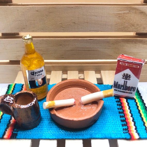 Miniature Mexican Tequila Bottle Cigarette Bottles Corona Caguama for Arts  and Crafts - SET of 5