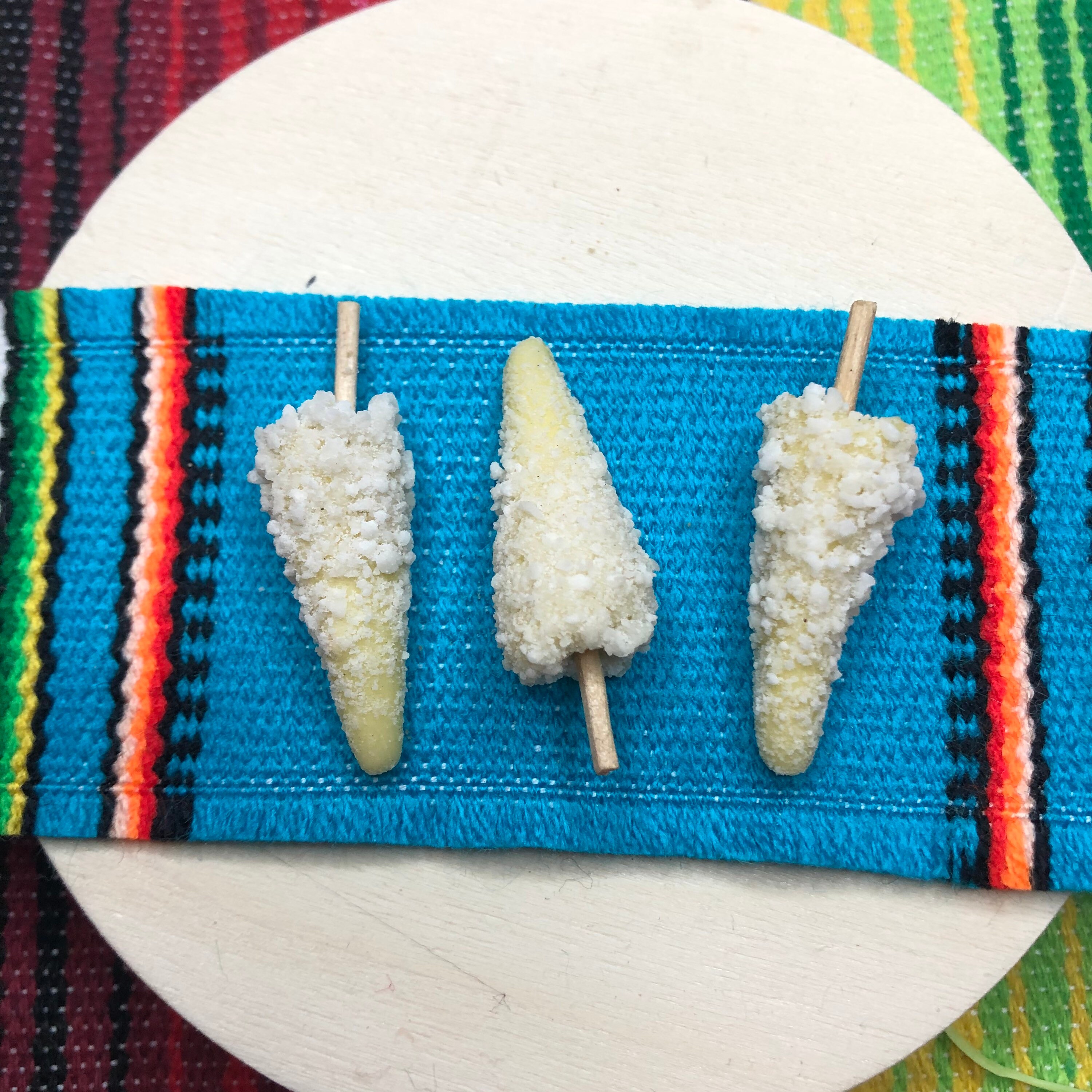 Miniature Mexican Food Corn Elote For Día de los Muertos Ofrenda Arts