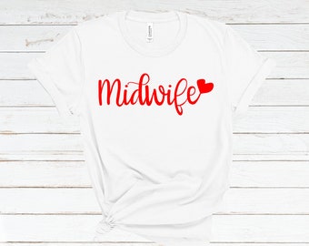 Schattig verloskundige shirt cadeau voor vroedvrouw doula graduatiegift voor vroedvrouw waardering gift voor haar-vroedvrouw-met hart