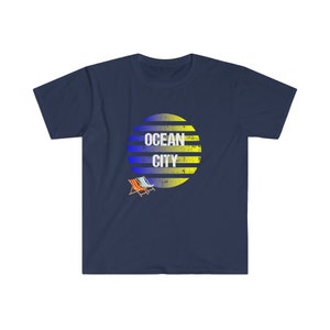 Ocean City Beach Urlaub Spot Geschenk Shirt New Jersey Strand Sommer Fun Sonne tan Ozean Surfen Sand schwimmen weich bequem Kurzarm Ring sp