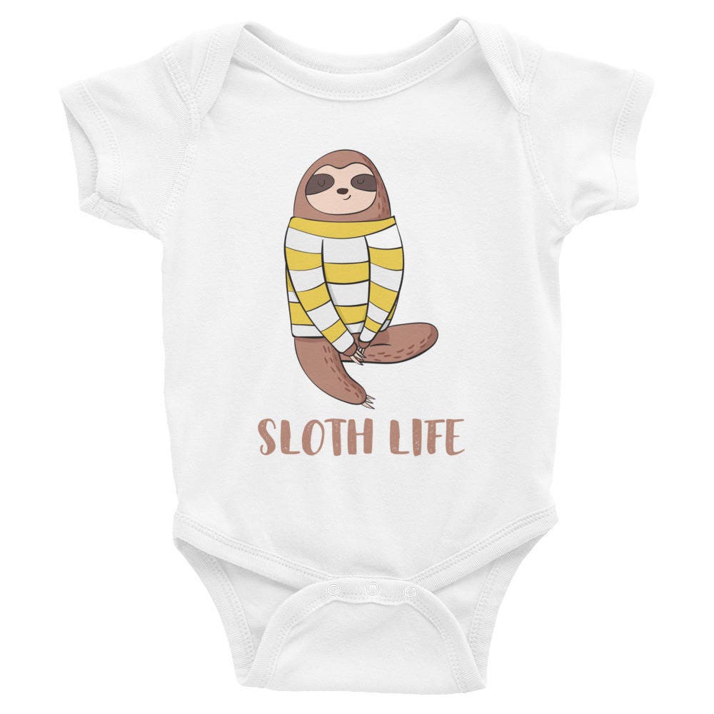 Sloth Life-funny baby Bodysuit-Sloth-Baby Onesie-cute | Etsy