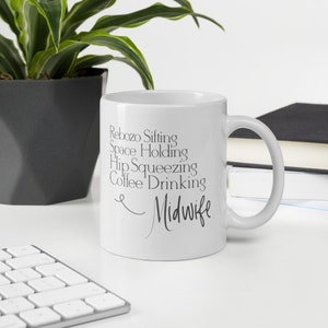 Cute Midwife Mug Gift for Midwife Doula Graduation Gift for Student Midwife Appreciation Gift for Her - Rebozo Sifting